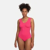 cfab Shaping-Body Tank Bodysuit Sculpting Shapewear mit String-Neon Pink-5XL (1-tlg)