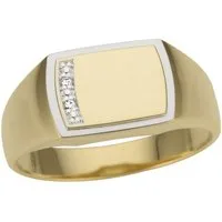 Firetti Siegelring Schmuck Geschenk Gold 585 Herrenring Goldring, mit Brillanten