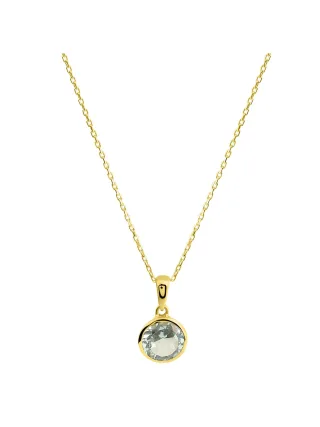 Fascination by Ellen K. Anhänger mit Kette 585/- Gelbgold Blautopas