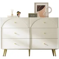 Flieks Kommode, Sideboard Schubladenkommode mit 6 Schubladen 120x40x85cm