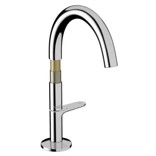 hansgrohe Axor One Waschtischarmatur 48020000 Ausladung 140mm, mit Push-Open Ablaufgarnitur, chrom