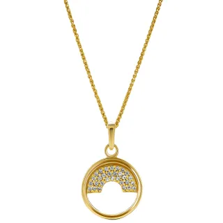 Orphelia 'Tista' Damen-Anhänger aus 925er Sterlingsilber mit Kette – Gold ZH-7586/G
