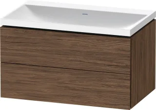Duravit L-Cube c-shaped Set wandhängend Nussbaum dunkel Matt 800x480x480 mm - LC6951N21210000 LC6951N21210000