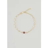 So CHIC... Armband Liebespfad 18K Gelbgold beschichtet 19 cm Silberarmband