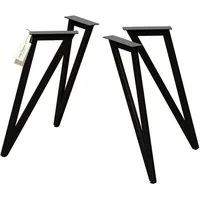 holz4home® Tischgestell Tischbeine aus Metall I Gestell in schwarz pulverbeschichtet I Set