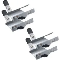 BASI Rollladensicherung Rollladenklemme, Hochschiebeschutz, Einbruchschutz (Spar-Set, 2-tlg), ohne Bohren / Schrauben, Klemmsicherung, 2 Paar (4 Stück)