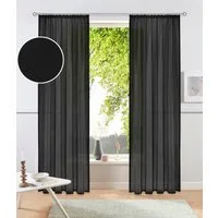 OTTO home Gardine XANA (1 St), Kräuselband, transparent, Voile, Bestseller, einfarbig, 1 bzw. 2 Schals, pflegeleicht, Beststeller!