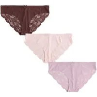 Next Brasilslip 3 Stk. Nahtlose Slips mit Rückenspitze, Brazilian (3-St)