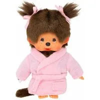 Monchhichi Plüschfigur Mädchen im Bademantel mit Zöpfen 20 cm Monchhichi Puppe Fashion