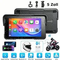 ESSGOO 5 Zoll GPS Navigationsgerät Navi Für Motorrad Carplay Android Auto BT Motorrad-Navigationsgerät (Bluetooth)