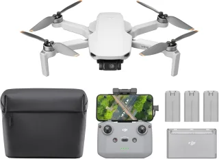DJI Mini 4K Fly More Combo [12MP 93min Flugzeit inkl. 3 Akkus] grau