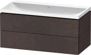 Duravit L-Cube c-shaped Set wandhängend Eiche dunkel gebürstet Matt 1000x480x480 mm - LC6952N7272000 LC6952N72720000