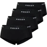 pieces Hipster PCLOGO LADY 4 PACK SOLID NOOS BC (Packung, 4-St., 4er-Pack) Baumwollmischung