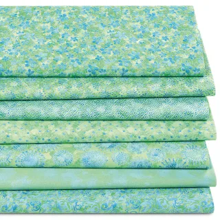 Patchwork- und Quiltpaket "Batik", blau/grün