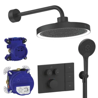 Ideal Standard Armaturen-Paket 02 Ceratherm Navigo Brausethermostat, KB, HB Silk Black, A7893XG A7893XG