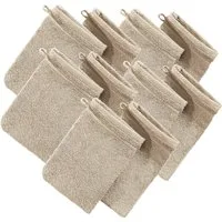 Erwin Müller Waschhandschuh Waschhandschuh "Heidelberg" 10er-Pack, Frottier, Walk-Frottier Uni