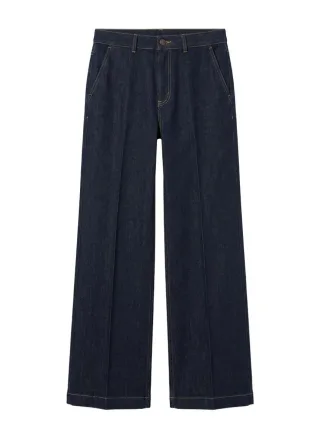 para mi - Jeans mit weitem Bein blau - Gr. - 38