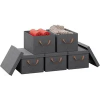 Woltu Aufbewahrungsbox (5 St., Set), mit Deckel, mit Griffen, faltbar