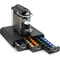 CEP Geschirr-Set Dispenser für Kaffeekapseln 3 Schubfächer 34,2x32,7x6,9cm schwarz