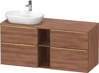Duravit D-Neo Konsolenwaschtischunterbau wandhängend Nussbaum Matt 1400x550x664 mm - DE4970L34790000 DE4970L34790000