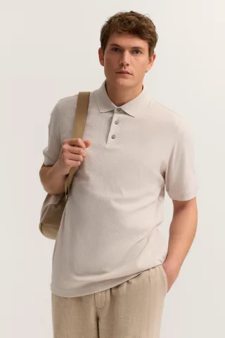 bugatti - Herren Polo 1/2 Arm beige - Gr. - L