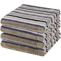 Cawö Handtuch Set Lifestyle, Walkfrottee (Spar-Set, 4-St), 4 X Handtuch im Set - Baumwolle - Saugstark - Weich und pflegeleicht
