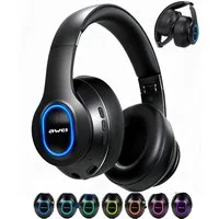 Novzep Bluetooth Over-Ear Kopfhörer mit RGB Licht, kabellos & kabelgebunden Headset (HSP / HFP / A2DP / AVRCP, 40 mm Treiber, faltbares Design, bis 12 Std. Akku)