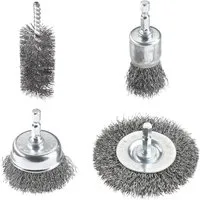 kwb Drahtbürste kwb Drahtbürsten-Set für Bohrmaschinen mit E 6.3-Aufnahme aus Stahldra, kwb Drahtbürsten-Set für Bohrmaschinen mit E 6.3-Aufnahme aus Stahldra
