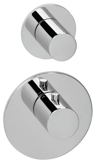 Herzbach Logic XL 1/1+ Farbset 2 Blenden rund 2 Griffe rund Chrom, 11.521010.1.01 11.521010.1.01