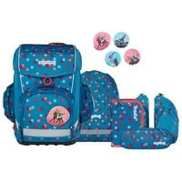 ergobag Schulranzen cubo light Set (6-tlg., 5-teiliges Set), wiegt nur 780g