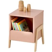 vertbaudet Nachttisch Kinderzimmer RETRO, Beine: Kiefer, mit Ablagefach