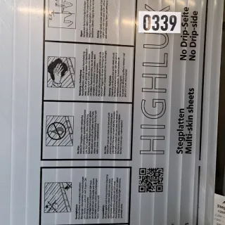 Doppelstegplatte Acrylglas | 16 mm | Breite 980 mm | Länge 2,5 m | klar