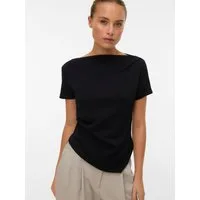 Vero Moda Kurzarmshirt VMMILLE SS BOATNECK SHORT TOP JRS NOOS Materialmix, regular fit