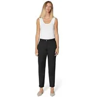 MADELEINE Chinos Modische Chino-Hose mit Bundfalten Uni-Design, Verschluss mit Logo-Knopf, ohne Kragen