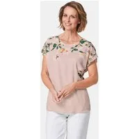 GOLDNER Chiffonbluse Luftige Chiffonbluse mit floralem Druck