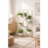 moebel-direkt-online Paravent Blumenständer 110cm, individuell stellbar, mit 6 Blumenhalterung