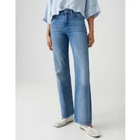 OPUS PANTS Bootcut-Jeans MELLY SPARK mit Powerstretch Mid Rise Long Flared, Long, leichte Used-Effekte
