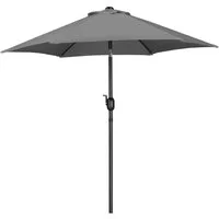 Yaheetech Sonnenschirm ∅ 222,5/261/294/326,5 cm, Gartenschirm mit Kurbel, Neigbar, UV Schutz 50+