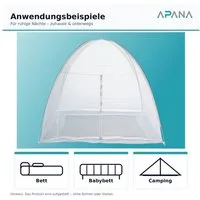 APANA Fliegengitter-Gewebe Mobiler Insektenschutz Moskitonetz Mückennetz Fliegengitter Netz, Größe (Breite x Höhe):150 x 200 x 150 cm
