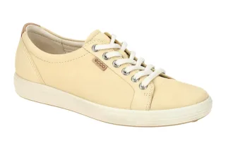 Ecco 43000302710 SOFT 7 LADIES Gelb straw Sportliche Sneaker Echtleder Gummis...