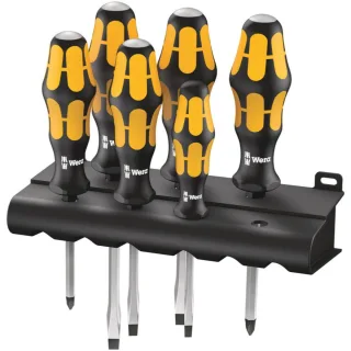 Wera 932/6 Schraubendrehersatz Kraftform Wera: Der Schraubmeißel + Rack, 6-teilig - 05018282001