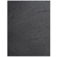 Wallario Herd-Abdeckplatte Schwarze Schiefertafel Optik - Steintafel, ESG-Sicherheitsglas, (Glasplatte, 1 tlg., inkl. 5mm Noppen), verschiedene Größen