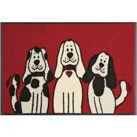 wash+dry by Kleen-Tex Fußmatte wash+dry Schmutzfangmatte Three Dogs - 50 x 75 cm, Höhe: 0 mm