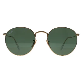 Ray-Ban Sonnenbrille rund Metall 3447 001 Gold Grün 53mm