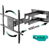 ONKRON TV-Wandhalterung 42-110 Zoll, bis 100 kg, VESA 100x100-800x600, M8L-B, (bis 110 Zoll, groß, schwenkbar, neigbar, drehbar, ausziehbar)