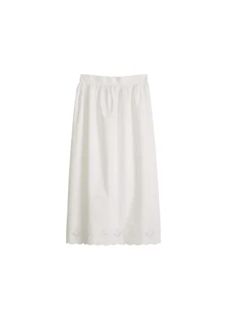 Marc OPolo DENIM - Ausgestellter Spitzenrock Silky White - Gr. - XS