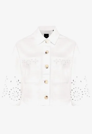 zero - Blazer-Jacke mit Lochmuster - Gr. - 40