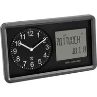 TFA Dostmann Wanduhr Analoge Funkuhr mit Kalender 60.3552 60.3552.01