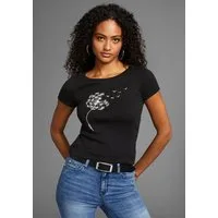 KangaROOS Kurzarmshirt Kurzarm, körpernahe Passform, bedrucktes Design
