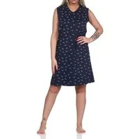 Normann Nachthemd Damen Achselträger Nachthemd Strandkleid in maritimer Optik